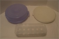 Cake storage container, egg container, cookie