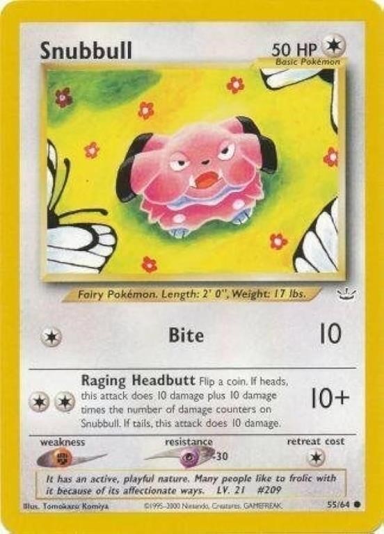 PokŽmon TCG Snubbull Neo Revelation 55/64 Regular