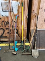 Outdoor Stick Tools Shovel, Rake, Hoe