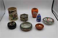 Ceramic Asian Mini Vases & Trays