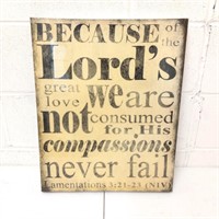 Wall art Because of The Lord's Great Love