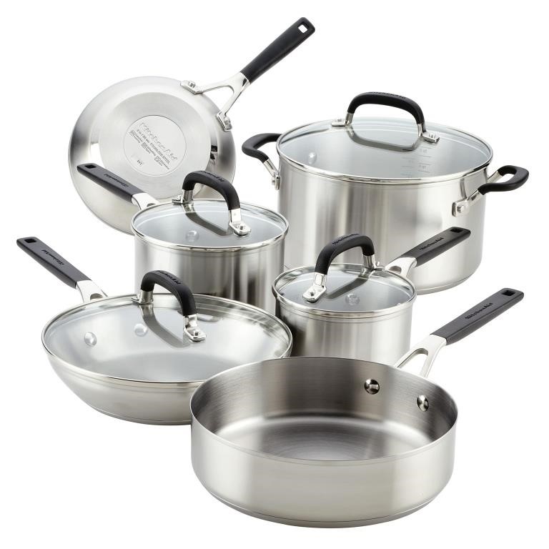KitchenAid - Brushed Stainless Steel Cookware