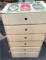 Vintage Cardboard Ornament Storage & Ornaments