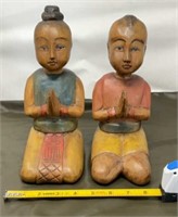 Vintage Hand Carved Statues