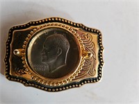 1971 Eisenhower Silver Dollar Coin Belt Buckle