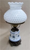 Milk Glass Hurricane Lamp