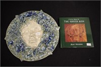 Pottery green man wall plaque