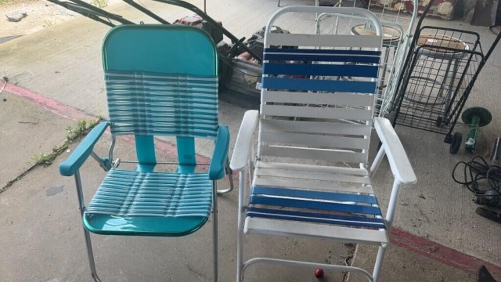 2) lawn chairs