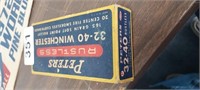 (20) 32-40 WINCHESTER AMMO, VINTAGE PETERS BOX