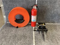 Fire Extinguisher, Cordwheel, and Melnor Sprinkler