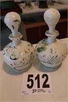 (2) Vintage Decanters with Stoppers