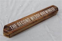 Second Wedge Wood Beer Sign