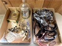 2 Trays - Jewelry, Sunglasses