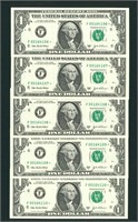 (5 CONSECUTIVE - STAR) $1 2003 Federal Reserve