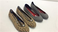 Two Pair Size 7 Designer Style Flats K13C