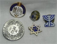 Lot of Various Judaica Pins