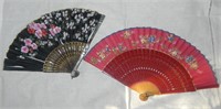 (2) 1960's Oriental Hand Fans