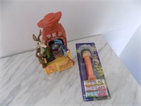 Pez Candy Dispenser and Unopened Pack