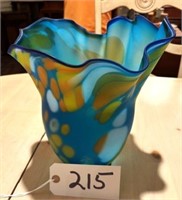 Hand-Blown Glass Vase 10"T