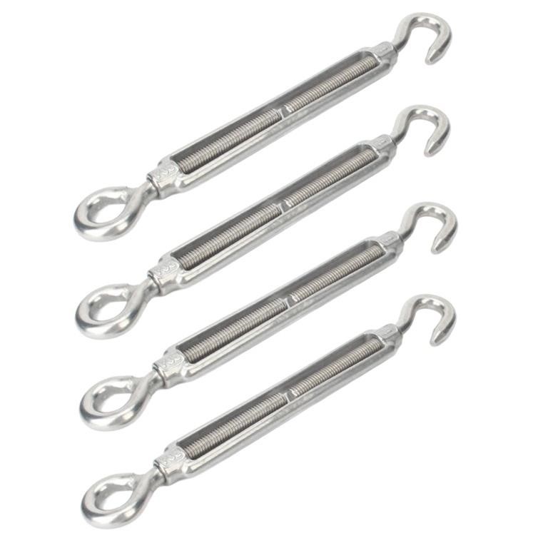 CYCOOPE M8 Turnbuckle 304 SS Hook & Eye Cable Tens