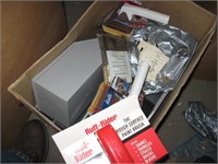 Box full of painting supplies