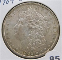 1904-O Morgan Silver Dollar.