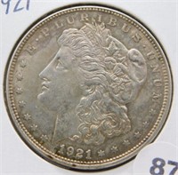 1921 Morgan Silver Dollar.