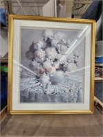 Pencil Signed Numbered Floral Print by Hoff