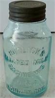 Horlick's malted milk glass jar