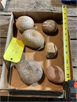 Native American Indian nutting stone artifact lot