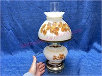 Vtg hand painted double globe lamp