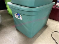 Green 20gal tote w/ lid