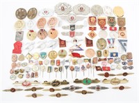 POST WWII EAST & WEST GERMAN MEDAL PIN & BADGE LOT