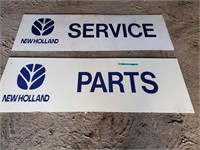 (2) New Holland Signs - Parts & Service