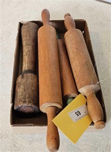 WOODEN ROLLING PINS, & WOOD STOMPER