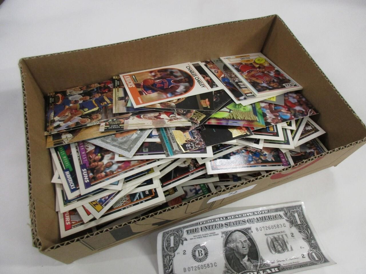 Hundreds of vintage basketball cards