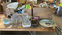 Glassware, Decorative Plate, Kool-Aid Packets,