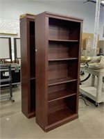 Pair 6ft Tall Bookcases with Shelves - some dings