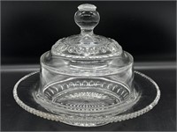 Beautiful Domed Crystal Butter Dish