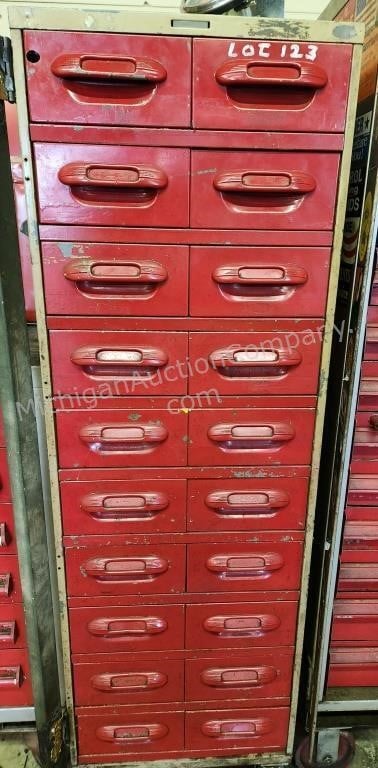 20 Bin Upright Parts & Tool Bin -Packed with Parts