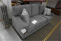3-seat sofa with grey fabric upholstery by Minhas
