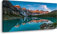 $75 Lake Red Peak Canvas Wall