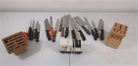 Knife Blocks, Knifes, and Knife Sharpener