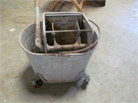 Metal mop bucket