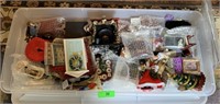 LARGE BIN OF MISC DECOR/ MINIATURES /MORE