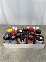 Testors spray enamel of different colors, orange