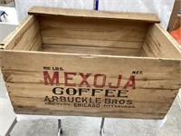 Arbuckle Bros. Mexoja Wood Adv. Coffee Box, 15