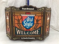 Old Style Welcome in God’s Country Plastic Adv.