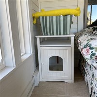 Dog Bed Side Table w/ Dog Items