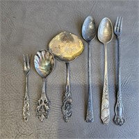 Iced Tea & Serving Spoons, etc -silverplate